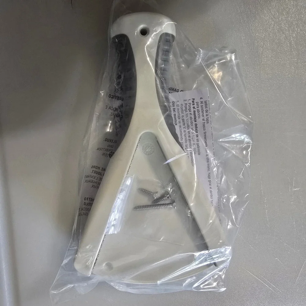 Pampered Chef 2677 Jar Opener White Under Cabinet Mount Manual Tool New